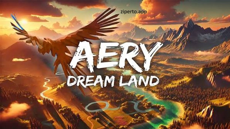 Aery – Dream Land gameplay showing a bird flying through colorful floating islands and peaceful exploration.