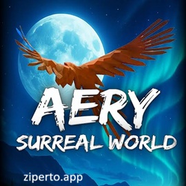 Aery – Surreal World gameplay showing a peaceful bird flying through colorful floating islands and relaxing exploration.