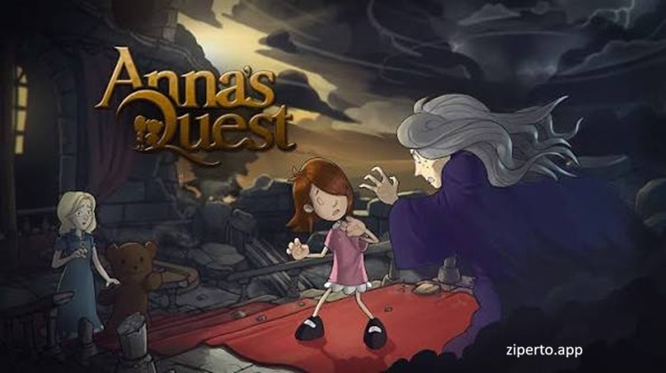 Anna's Quest gameplay featuring magical puzzles, fantasy exploration, telekinetic powers, charming characters and hand-drawn adventure scenes.