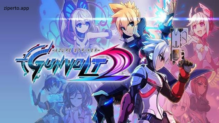 Azure Striker Gunvolt 2 2026 using electric attacks against enemies across a futuristic 2D action platforming stage.