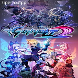 Azure Striker Gunvolt 2 2026 using electric attacks against enemies across a futuristic 2D action platforming stage.