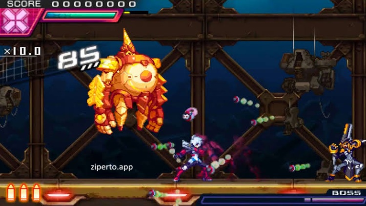 Azure Striker Gunvolt 2 2026 using electric attacks against enemies across a futuristic 2D action platforming stage.