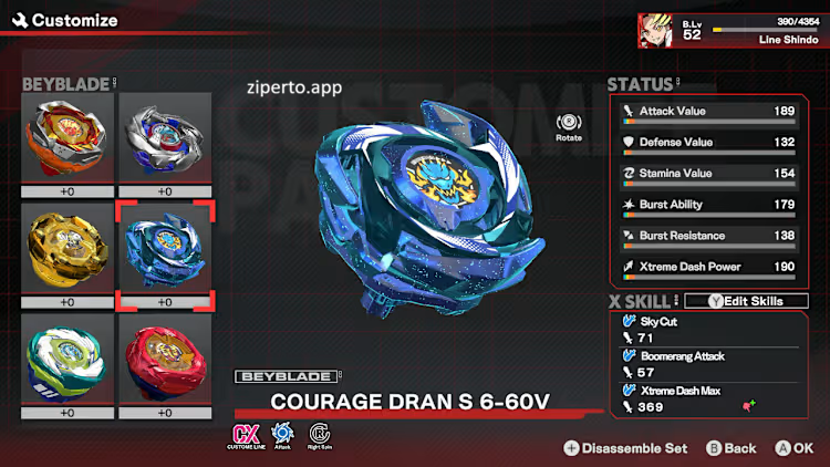BEYBLADE X EVOBATTLE is showing customized Beyblades clashing inside a battle stadium with colorful effects and fast-paced competitive action.