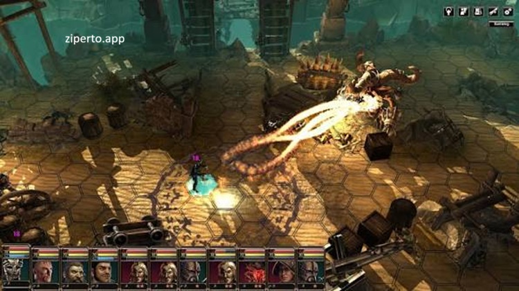 Blackguards 2 gameplay featuring tactical battles, dark fantasy heroes, strategic combat and dangerous enemy encounters.