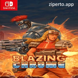 Blazing Chrome 2026 featuring resistance soldiers fighting robots across a futuristic battlefield.