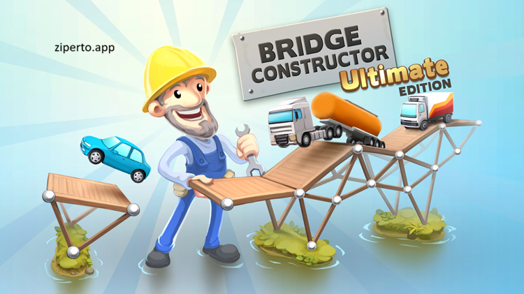 Bridge Constructor Ultimate Edition 2026 featuring bridge building, vehicles and physics-based puzzle challenges.