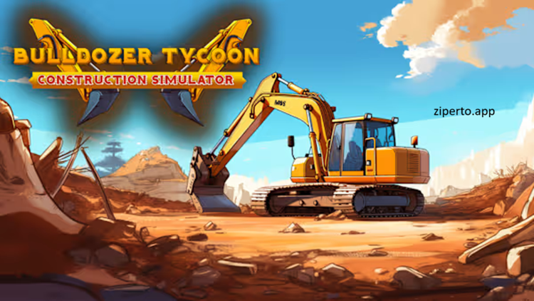 Bulldozer Tycoon: Construction Simulator gameplay with bulldozers clearing land, heavy machinery working and realistic construction management.