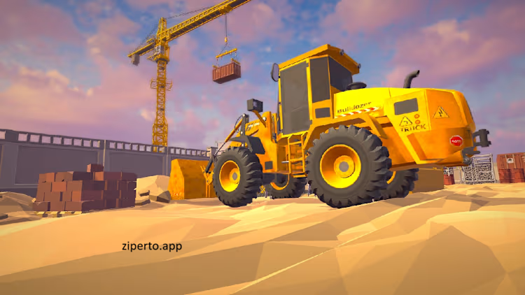 Bulldozer Tycoon: Construction Simulator gameplay with bulldozers clearing land, heavy machinery working and realistic construction management.