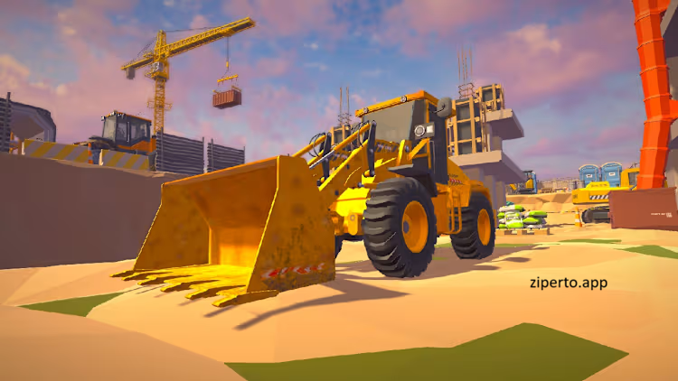 Bulldozer Tycoon: Construction Simulator gameplay with bulldozers clearing land, heavy machinery working and realistic construction management.
