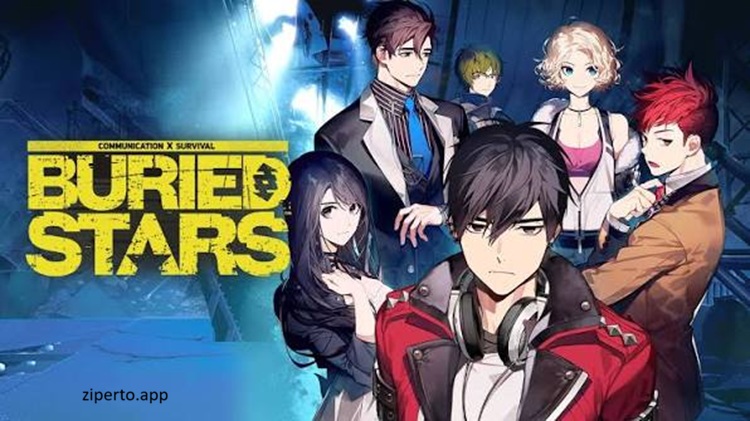 Buried Stars 2026 characters investigating a mysterious accident inside a collapsed reality show stage.