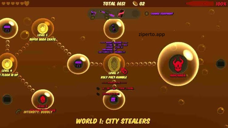 Captain Soda 2026 battling enemies with colorful weapons in a fast-paced 2D platform shooter.