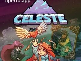 Celeste 2026 featuring Madeline climbing a snowy mountain with pixel-art scenery, dangerous platforms and icy paths.