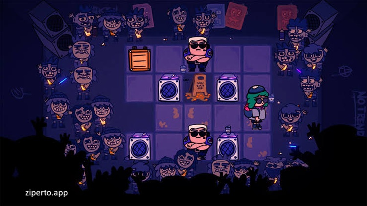 Club Soko gameplay featuring grid-based box puzzles, strategic crate pushing, relaxing gameplay and clever level design.