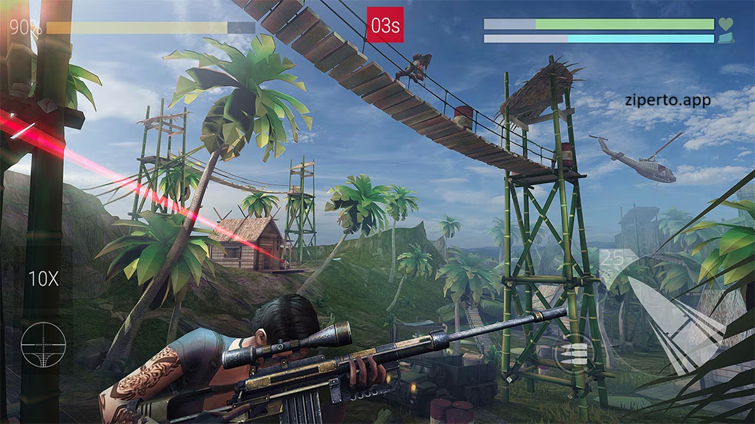 Cover Fire 2026 gameplay featuring armed soldiers, sniper combat, weapons and intense battlefield action.