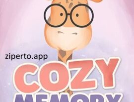 Cozy Memory gameplay showing adorable animal cards arranged in a colorful matching puzzle with hand-painted artwork.