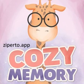 Cozy Memory gameplay showing adorable animal cards arranged in a colorful matching puzzle with hand-painted artwork.