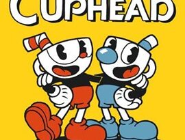 Cuphead gameplay showing Cuphead battling a colorful boss with projectiles and classic run-and-gun action.