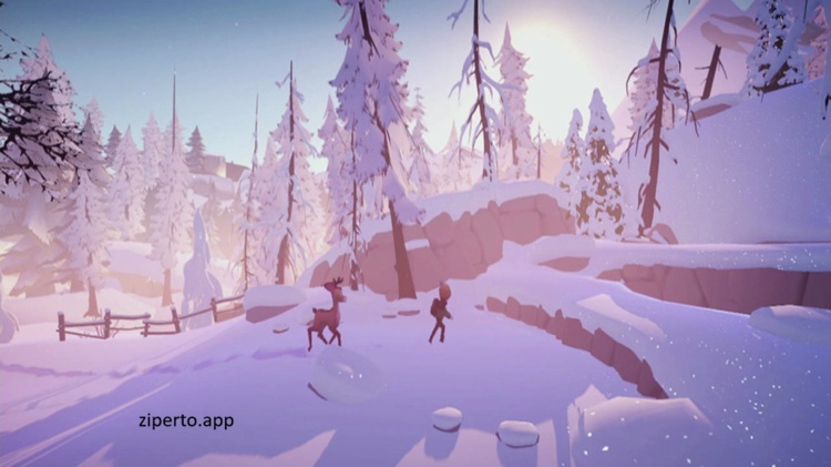 Deer & Boy gameplay showing a young boy traveling through a forest in a cinematic adventure setting.