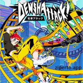 Denshattack! gameplay showing colorful arcade-style action, distinctive characters and reaction-based gameplay.