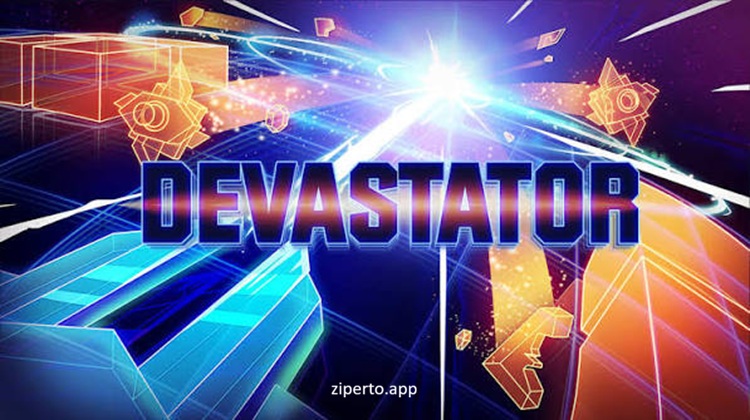 Devastator 2026 gameplay featuring intense twin-stick shooting and neon space battles.