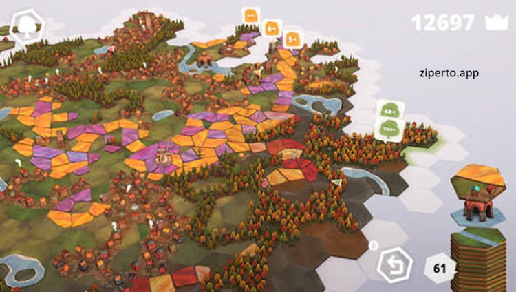 Dorfromantik 2026 featuring peaceful villages, forests, rivers, railway tracks and relaxing strategy gameplay.
