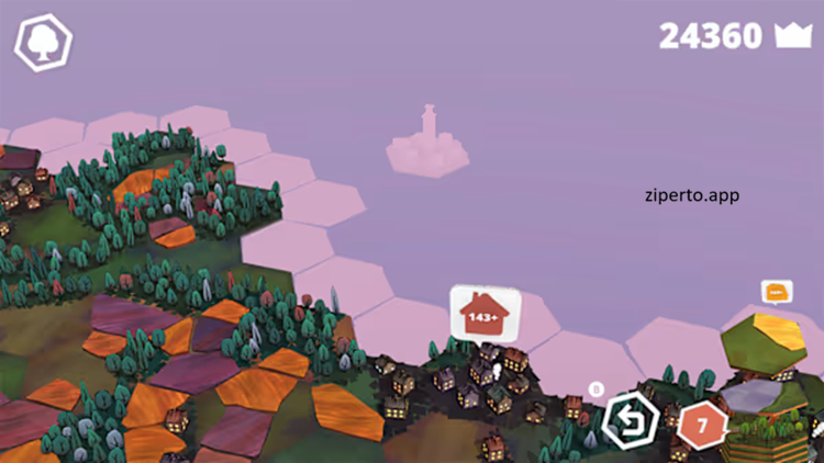 Dorfromantik 2026 featuring peaceful villages, forests, rivers, railway tracks and relaxing strategy gameplay.