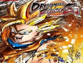 Dragon Ball FighterZ gameplay showing three Dragon Ball characters battling with fast combos, and dramatic anime-style effects.
