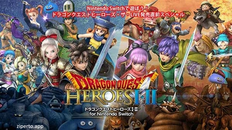 Dragon Quest Heroes I & II 2026 featuring heroes fighting massive monster armies with powerful attacks.