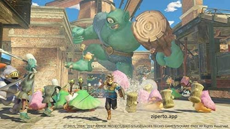 Dragon Quest Heroes I & II 2026 featuring heroes fighting massive monster armies with powerful attacks.