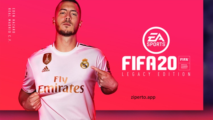 FIFA 20 Legacy Edition 2026 featuring football players, stadium action, updated kits and classic soccer gameplay.