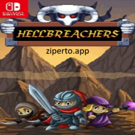 Hellbreachers gameplay showing a pixel-art hero fighting enemies filled with platforms, traps and supernatural creatures.