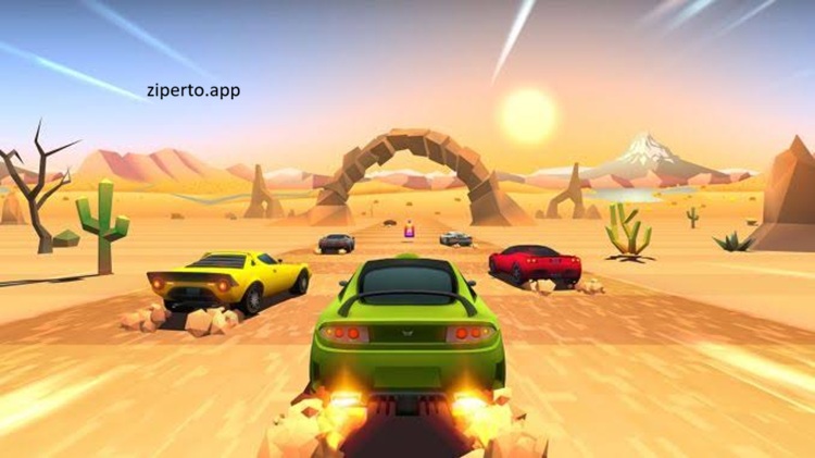 Horizon Chase Turbo 2026 featuring colorful racing cars, retro tracks, Nitro boosts and fast arcade racing action.