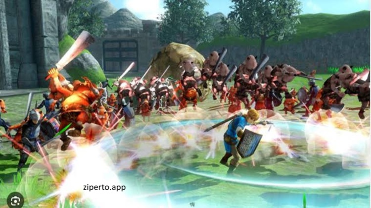 Hyrule Warriors: Definitive Edition is showing Zelda large enemy armies with weapons, special attacks and colorful battlefield effects.