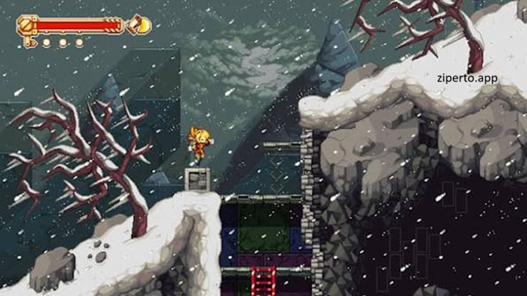 Iconoclasts 2026 featuring Robin, pixel-art environments, wrench combat, firearms and 2D action platforming.