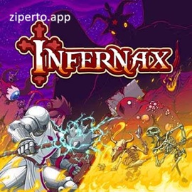 Infernax 2026 featuring a knight, dark medieval landscapes, pixel-art enemies and retro action platforming.