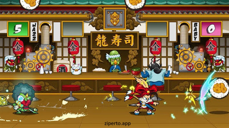 Jitsu Squad 2026 characters fighting enemies with colorful attacks in a fast-paced beat ’em up.