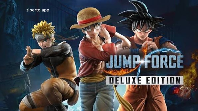Jump Force Deluxe Edition 2026 featuring Goku, Naruto, Luffy and other iconic anime fighters in battle.