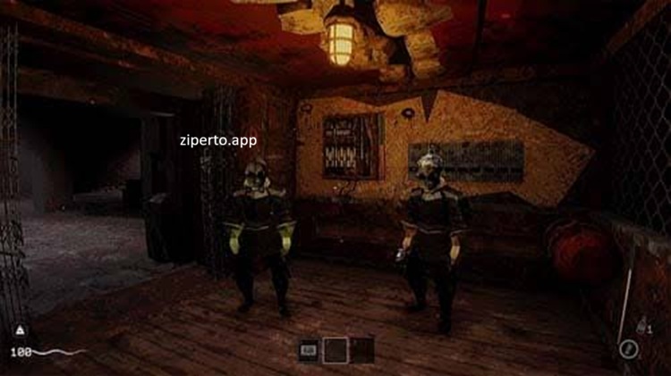 KLETKA 2026 gameplay showing a mysterious elevator, dark corridors, survival horror and cooperative exploration.