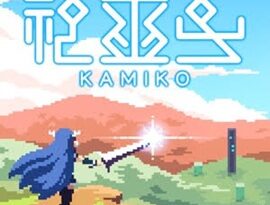 Kamiko 2026 featuring shrine maidens, pixel-art landscapes, demon battles, sacred gates, puzzles and arcade action.