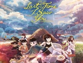 Last Time I Saw You 2026 exploring a hand-drawn 1980s Japanese town with forests and colorful adventure scenes.