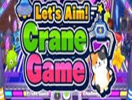 Let's Aim! Crane Game 2026 gameplay showing a colorful crane machine grabbing prizes with precise positioning and timing.