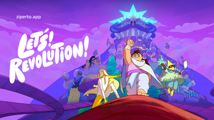 Let's! Revolution! 2026 featuring colorful mazes, fantasy heroes, tile puzzles and roguelite gameplay.