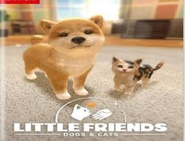 Little Friends: Dogs & Cats gameplay showing adorable puppies and kittens during feeding, training and pet care activities.