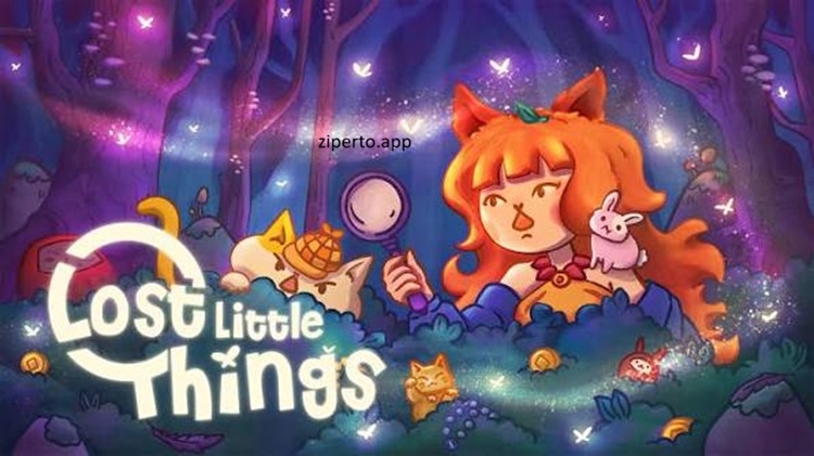 Lost Little Things 2026 gameplay exploring a detailed hand-drawn fantasy scene filled with hidden objects and colorful characters.