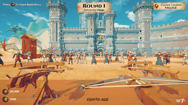 Medieval Castle Siege Defense vs Invaders 2026 gameplay showing a fortified castle defending against waves of invading enemies.