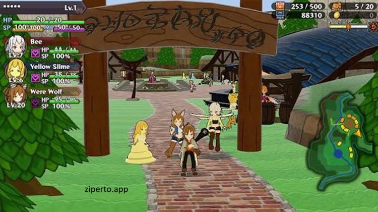 Monster Girls and the Mysterious Adventure 2 2026 gameplay is exploring a colorful dungeon in a turn-based roguelike RPG.