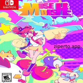 Muse Dash rhythm gameplay featuring anime characters, colorful side-scrolling action and fast-paced beat challenges.