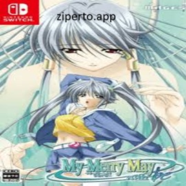 My Merry May with Be featuring Leu, a human-like Replis in visual novel with emotional character scenes and futuristic settings.