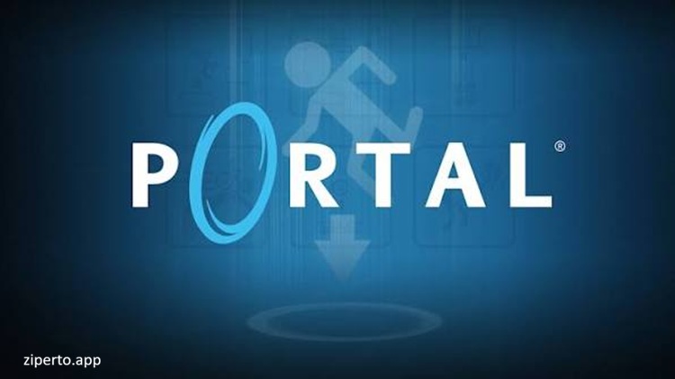 Portal 2026 featuring a test chamber, glowing portals, puzzle platforms and GLaDOS in a puzzle adventure.
