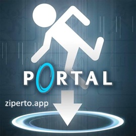 Portal 2026 featuring a test chamber, glowing portals, puzzle platforms and GLaDOS in a puzzle adventure.